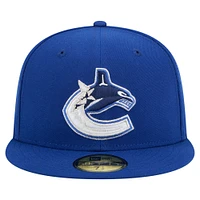 Casquette ajustée 59FIFTY bleue des Canucks de Vancouver New Era pour homme