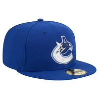 Casquette ajustée 59FIFTY bleue des Canucks de Vancouver New Era pour homme