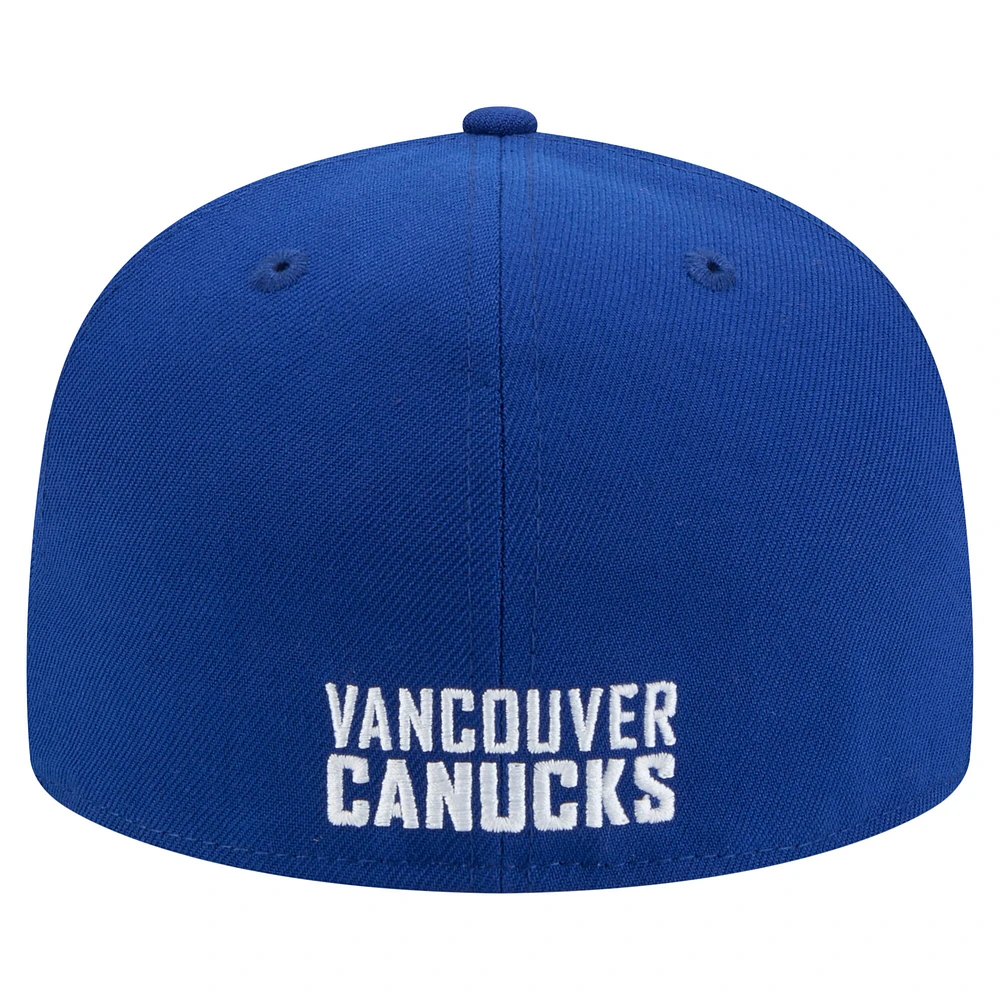 Casquette ajustée 59FIFTY bleue des Canucks de Vancouver New Era pour homme