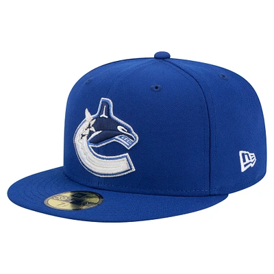 Casquette ajustée 59FIFTY bleue des Canucks de Vancouver New Era pour homme