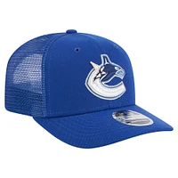 Men's New Era Blue Vancouver Canucks 9SEVENTY Stretch-Snap Trucker Hat