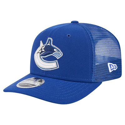 Men's New Era Blue Vancouver Canucks 9SEVENTY Stretch-Snap Trucker Hat