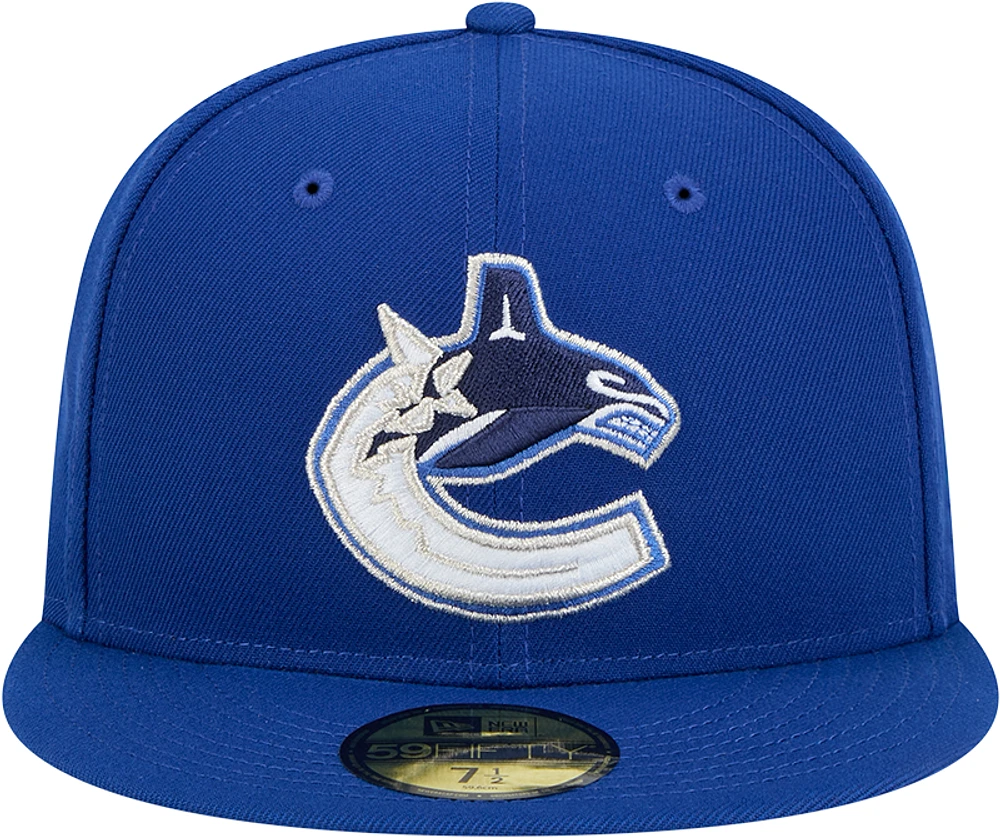 Casquette ajustée Core 59FIFTY bleue des Vancouver Canucks de New Era pour homme