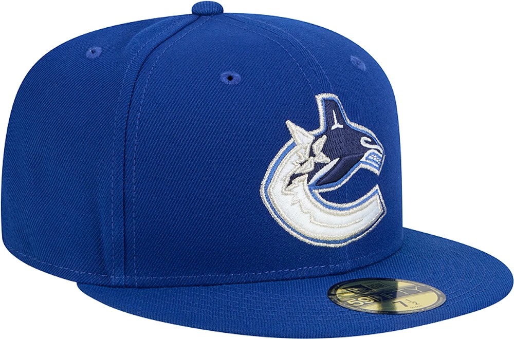 Casquette ajustée Core 59FIFTY bleue des Vancouver Canucks de New Era pour homme