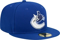 Casquette ajustée Core 59FIFTY bleue des Vancouver Canucks de New Era pour homme