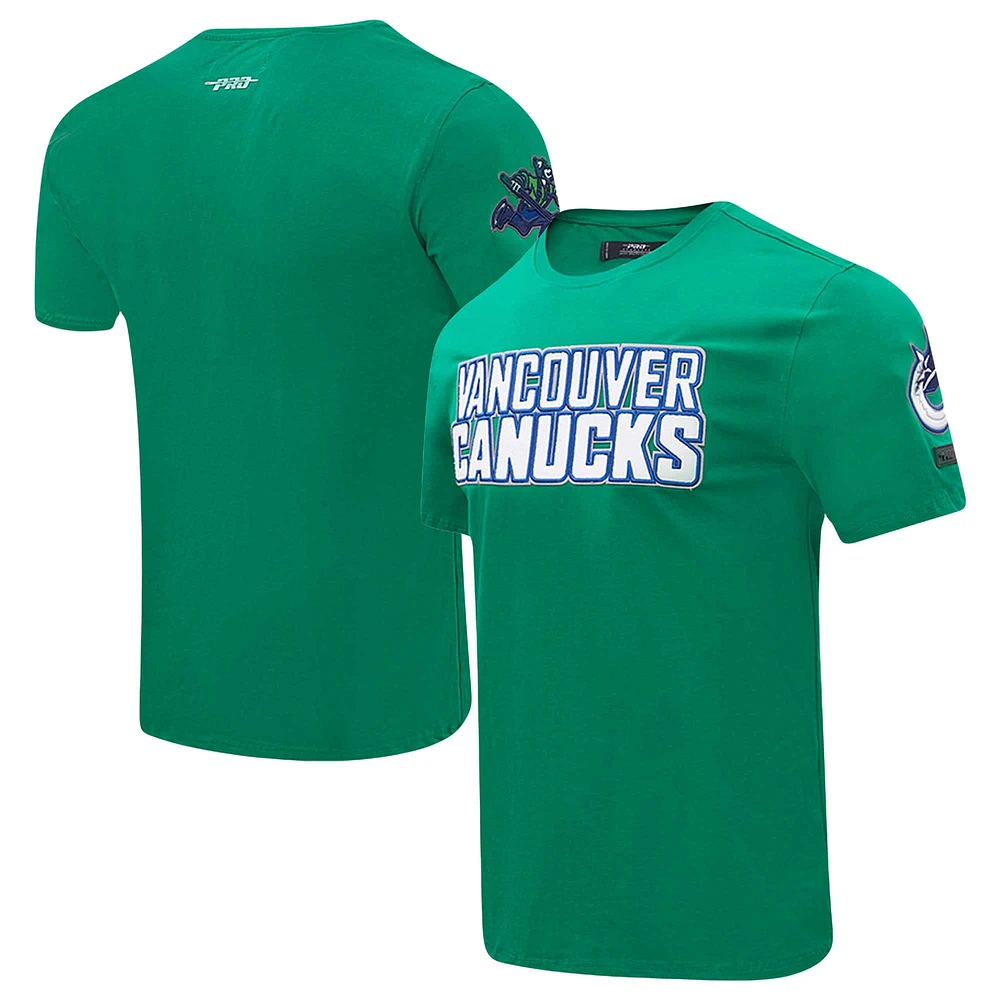 Men's Pro Standard Green Vancouver Canucks Classic Chenille T-Shirt