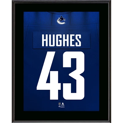 Quinn Hughes Vancouver Canucks 10.5" x 13" Jersey Number Sublimated Player Plaque