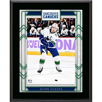 Plaque de joueur sublimée de 10,5" x 13" des Canucks de Vancouver de Quinn Hughes