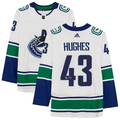 Lids Quinn Hughes Vancouver Canucks Fanatics Authentic Autographed Blue  Adidas Authentic Jersey with NHL Debut 3-28-19 Inscription