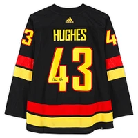 Quinn Hughes Vancouver Canucks Autographed Black Alternate adidas Authentic Jersey 