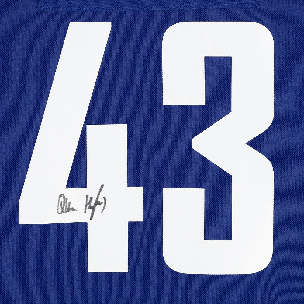 Quinn Hughes Vancouver Canucks Autographed Blue Adidas Authentic Jersey with Captain's Patch