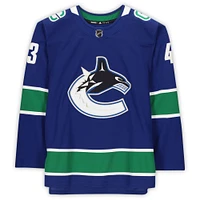 Quinn Hughes Vancouver Canucks Autographed Blue Adidas Authentic Jersey