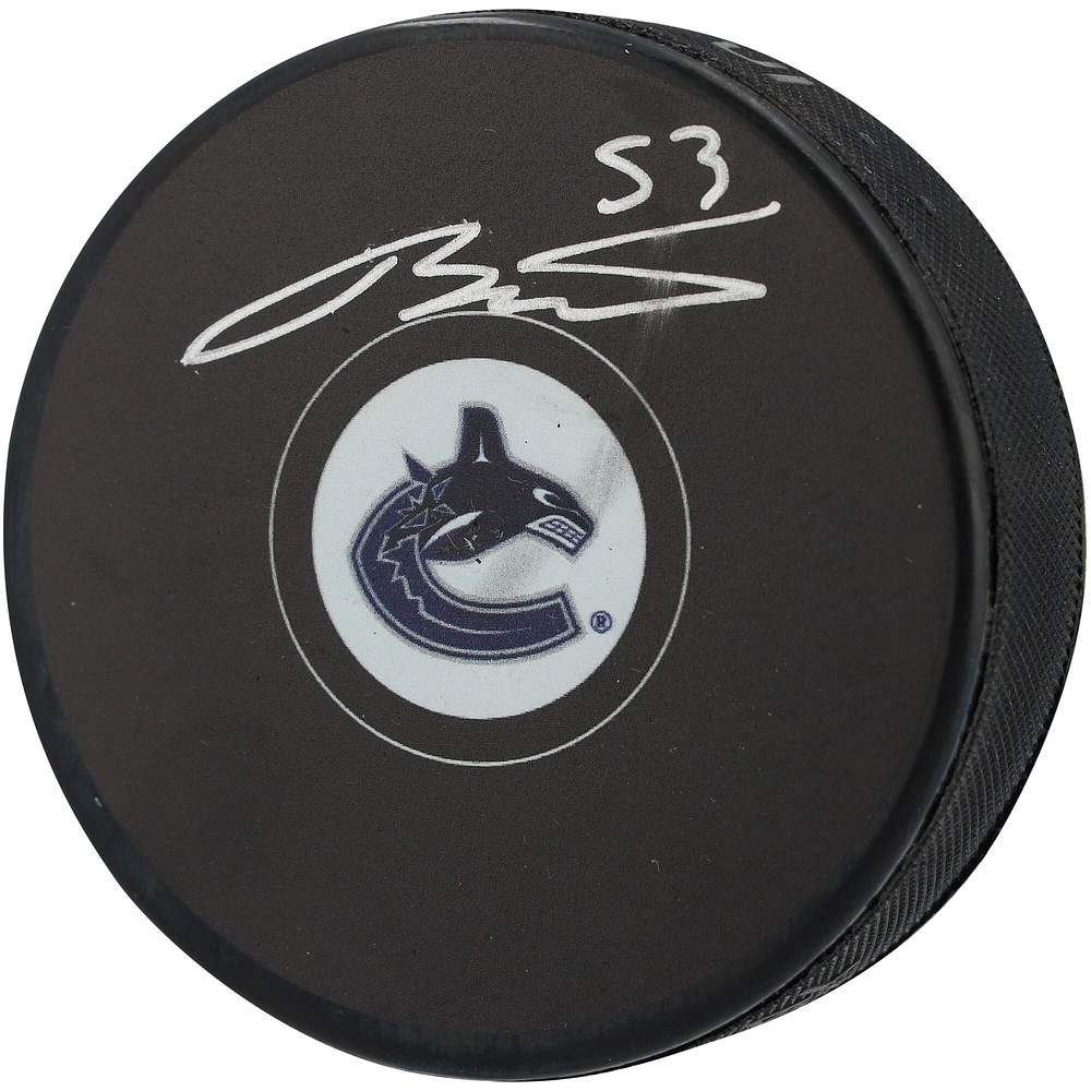 Teddy Blueger Vancouver Canucks Autographed Hockey Puck  