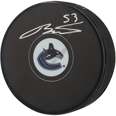Teddy Blueger Vancouver Canucks Autographed Hockey Puck  