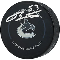 Teddy Blueger Vancouver Canucks Autographed Official Game Puck  
