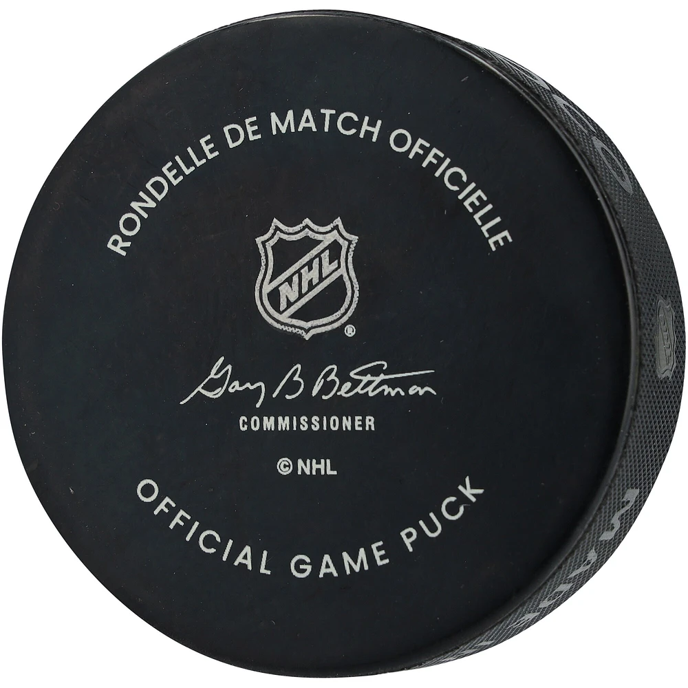 Teddy Blueger Vancouver Canucks Autographed Official Game Puck  