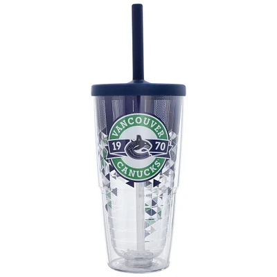 Gobelet classique Tervis Vancouver Canucks de 24 oz avec couvercle à paille