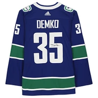 Thatcher Demko Vancouver Canucks Autographed adidas Authentic Jersey
