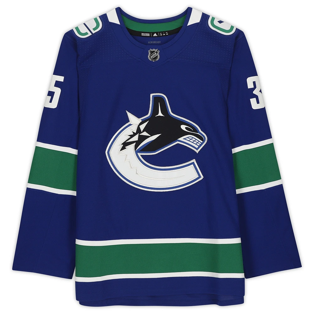 Thatcher Demko Vancouver Canucks Autographed adidas Authentic Jersey