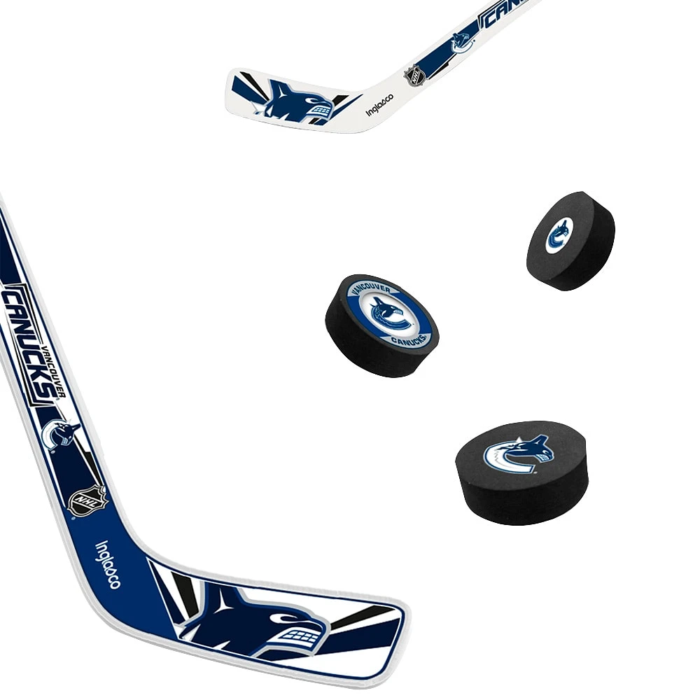 The Sports Vault Vancouver Canucks Mini Hockey Stick & Foam Puck Eight-Piece Set