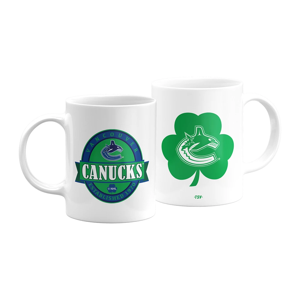 The Sports Vault White Vancouver Canucks 2021 St. Patrick's Day - 11oz. Coffee Mug 2-Pack