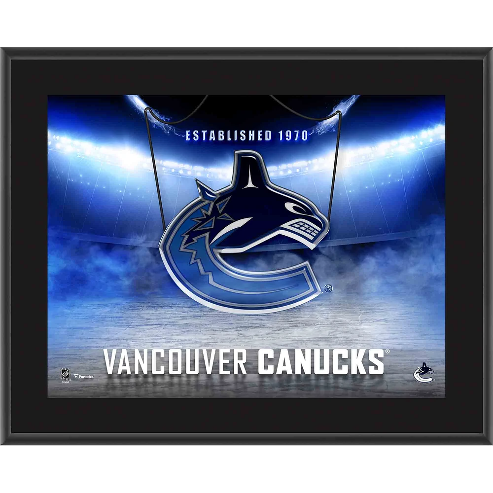 Vancouver Canucks 10.5" x 13" Horizontal Team Logo Sublimated Plaque