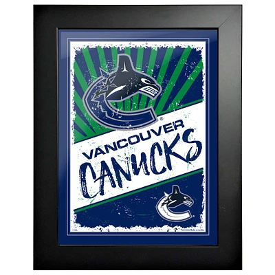 Vancouver Canucks - 12'' x 16'' Classic Print Framed Art
