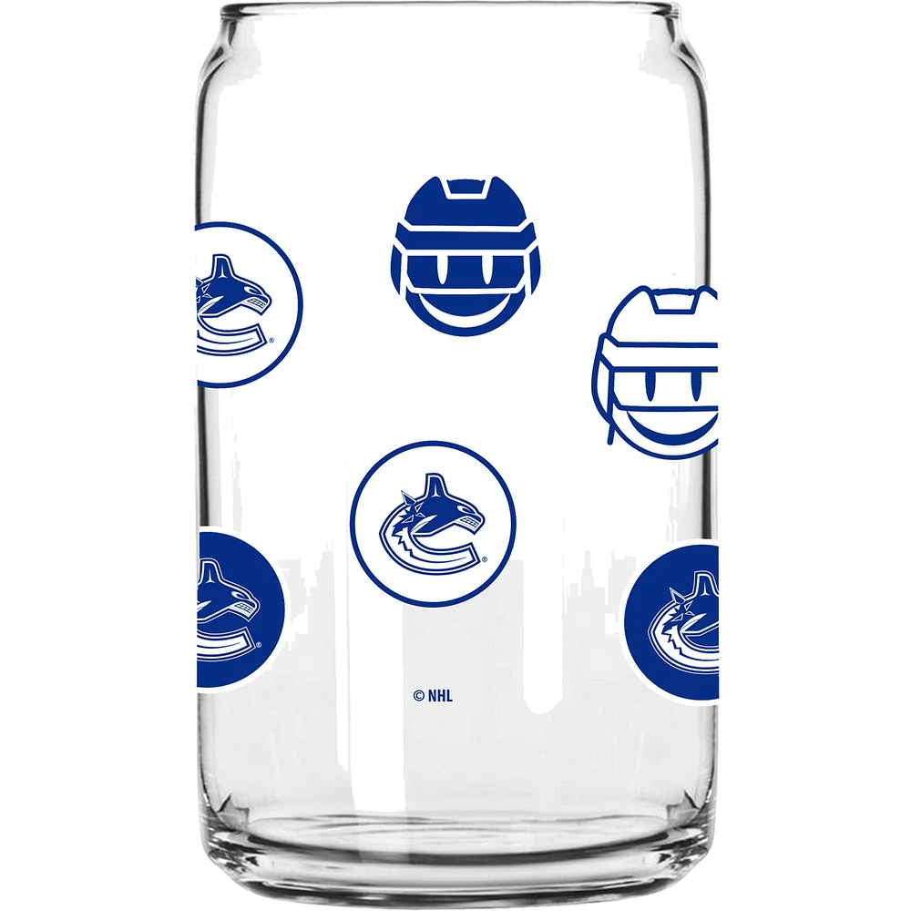 Canucks de Vancouver 16oz. Verre de canette smiley