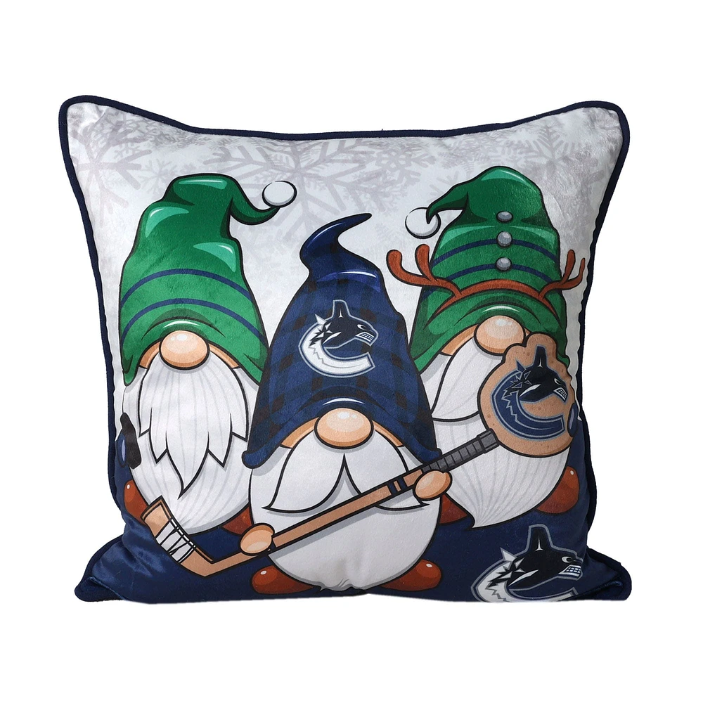 Coussin décoratif gnome des Canucks de Vancouver 18" x 18"