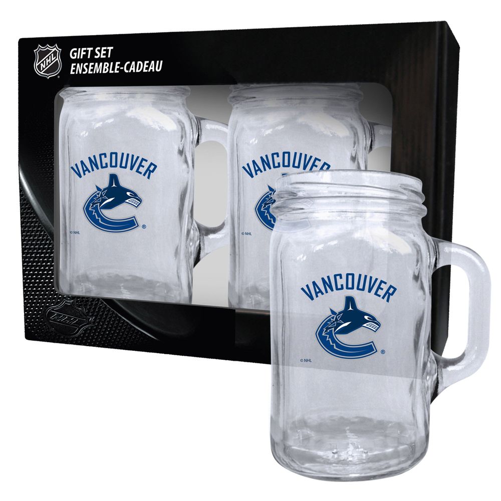 Vancouver Canucks 2-Pack 16oz. Mason Mug Set