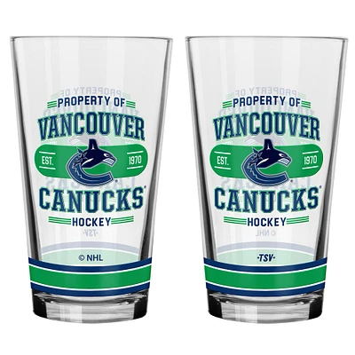 Ensemble de verres à mélange 2 pièces des Canucks de Vancouver