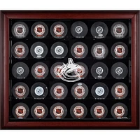 Vancouver Canucks 30-Puck Mahogany Display Case