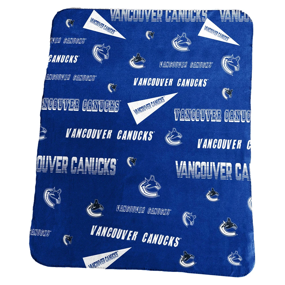 Couverture polaire classique 50" x 60" des Canucks de Vancouver