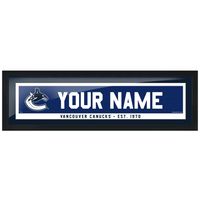 Vancouver Canucks 6'' x 22'' Personalized Name Bar Frame