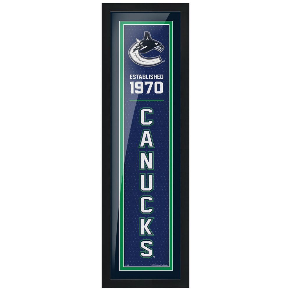 Vancouver Canucks 6'' x 22'' Team Established Framed - Artwork