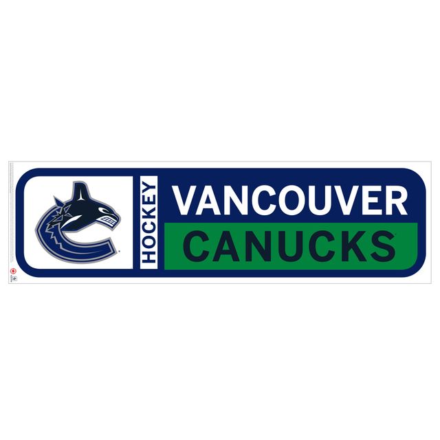 Décalcomanie murale repositionnable avec logo d'équipe 90'' x 23'' des Canucks de Vancouver