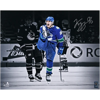 Vancouver Canucks Andrei Kuzmenko Autographed 16" x 20" Celebrating Spotlight Photograph