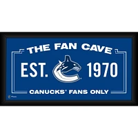 Vancouver Canucks Framed 10" x 20" Fan Cave Collage