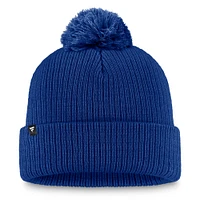 Bonnet en tricot à revers avec pompon Fanatics Cobalt Vancouver Canucks pour femme