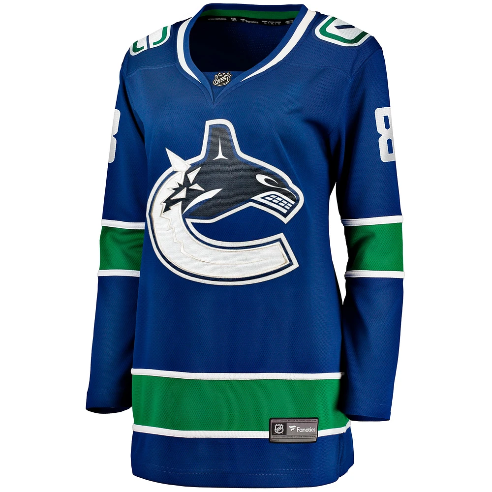 Maillot de joueur échappé à domicile Fanatics Conor Garland des Canucks Vancouver, bleu, pour femmes