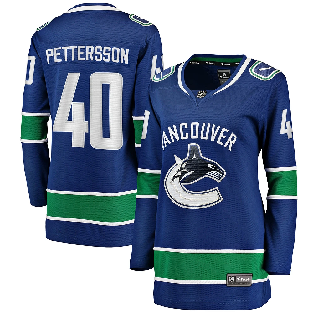 Fanatiques féminines de marque Elias Pettersson Blue Vancouver Canucks Breakaway - Maillot joueur