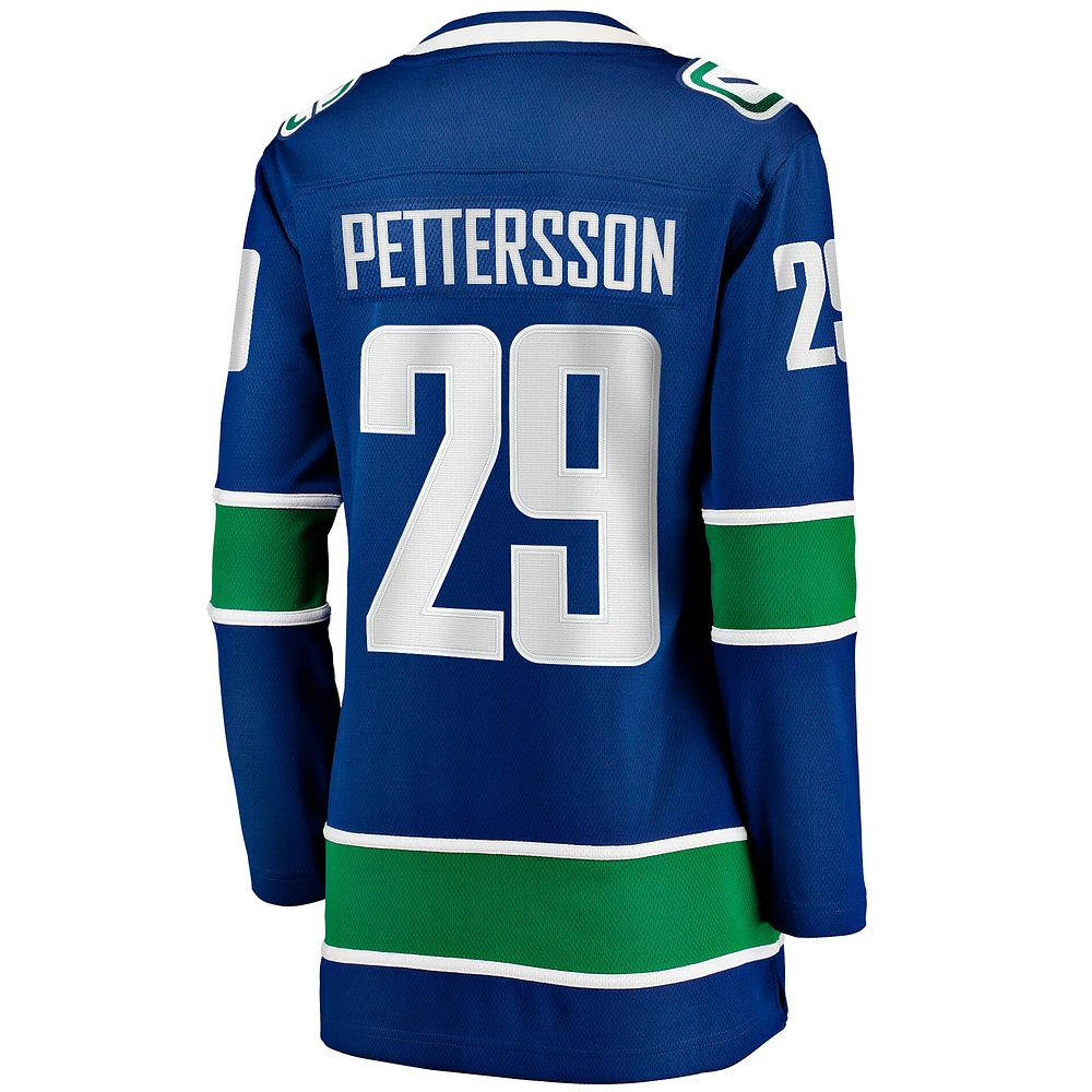 Women's Fanatics Marcus Pettersson Blue Vancouver Canucks Home Breakaway Player Jersey