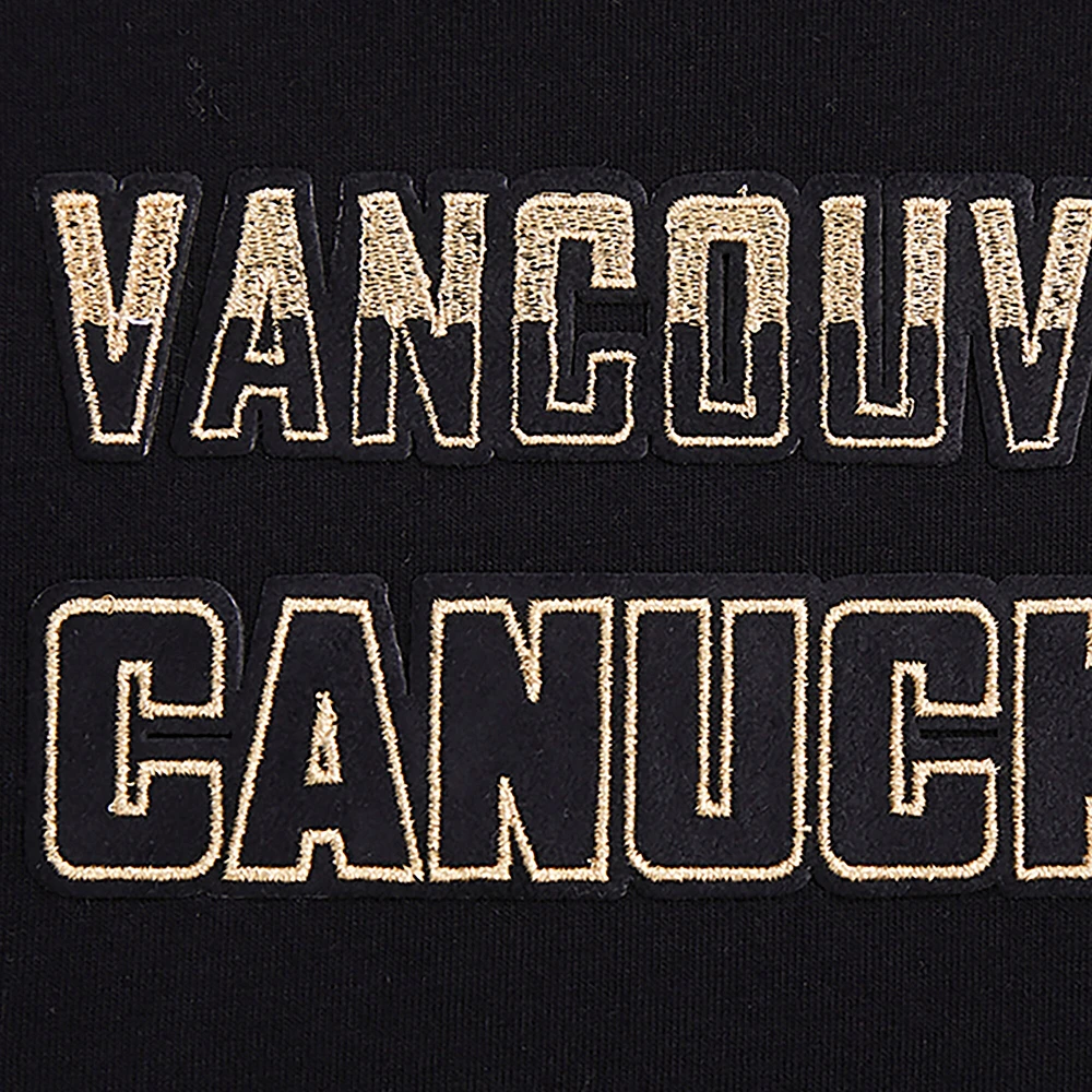 T-shirt carré Pro Standard noir des Canucks de Vancouver pour femmes