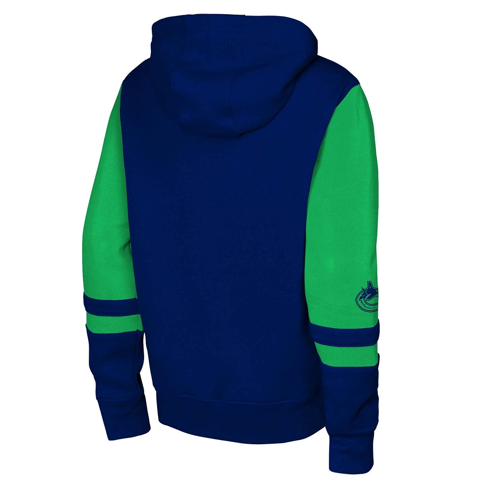 Youth Blue Vancouver Canucks Face Off Full-Zip Hoodie