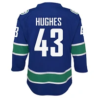 Youth Quinn Hughes Blue Vancouver Canucks Home Replica Player Jersey