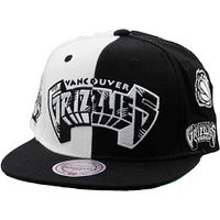 Mitchell & Ness pour homme Black/White Vancouver Grizzlies Hardwood Classics Night & Day Snapback - Casquette