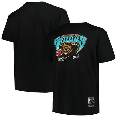 Men's Mitchell & Ness Black Vancouver Grizzlies Big Tall Hardwood Classics Vintage Logo T-Shirt