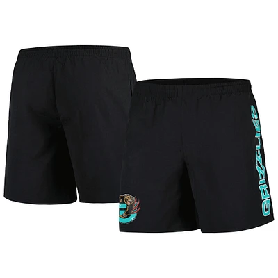 Mitchell & Ness pour homme Black Vancouver Grizzlies Hardwood Classics 2001/02 Throwback Logo Heritage Short