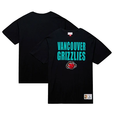 T-shirt flammé légendaire pour homme Mitchell & Ness Black Vancouver Grizzlies Hardwood Classics