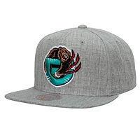 Men's Mitchell & Ness Heather Gray Vancouver Grizzlies Hardwood Classics 2.0 Snapback Hat